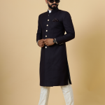 Classic Blue Berry Achkan for Men | Elegant Ethnic Wear | Jaipurio